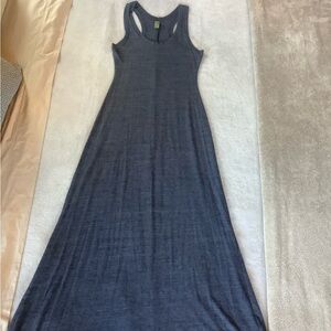 Alternative Earth Jersey Knit Racerback Navy Sleeveless Maxi Dress